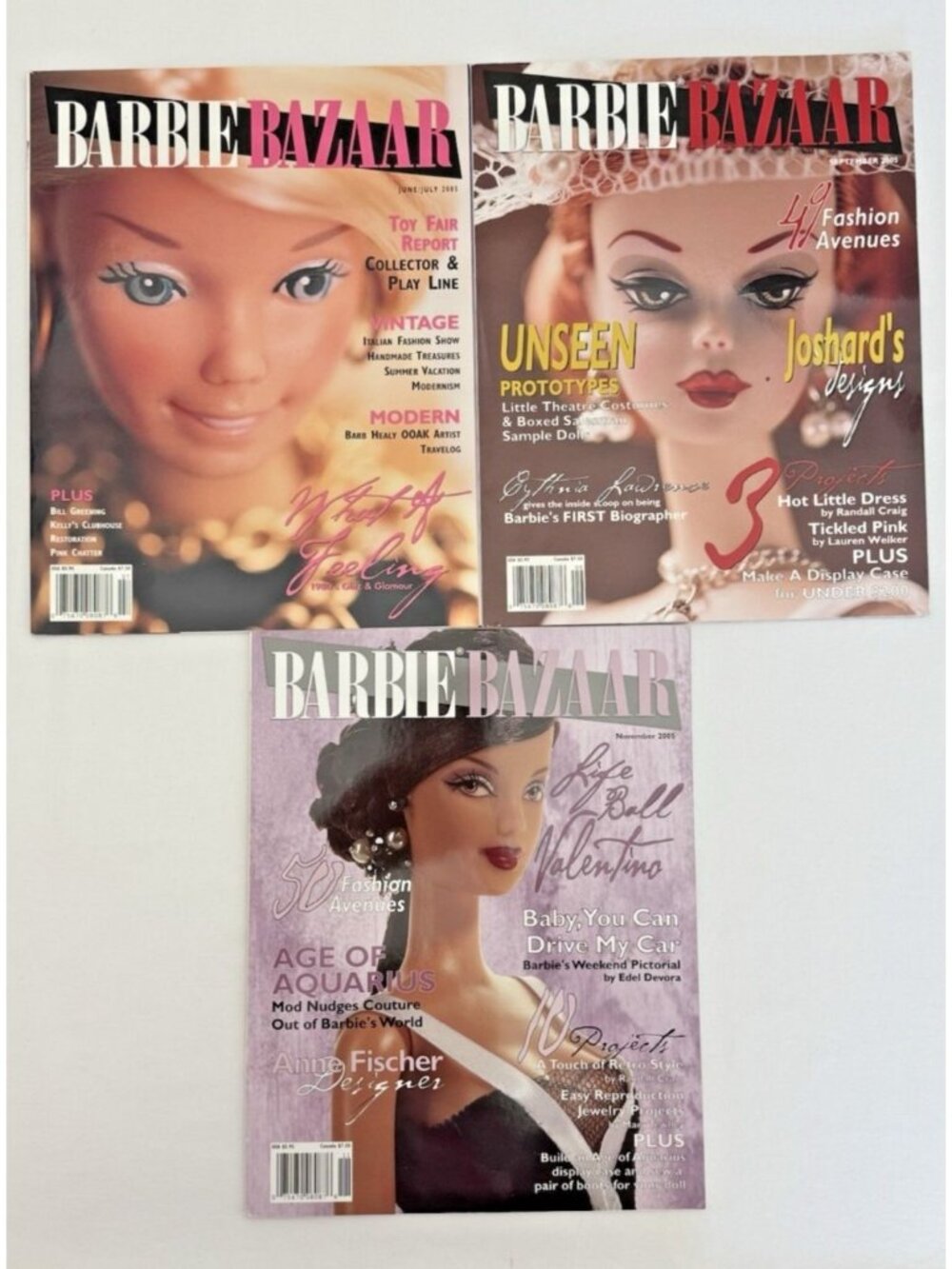 Barbie Bazaar Magazine Lot Of 3 Volume 17 2005 Collector Doll Issues